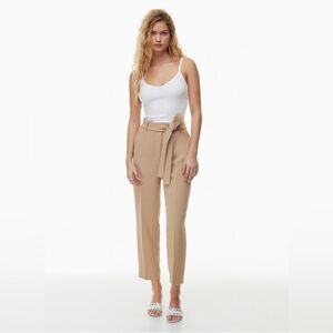 Aritzia Wilfred Tie Front Pant in Taupe; size 10